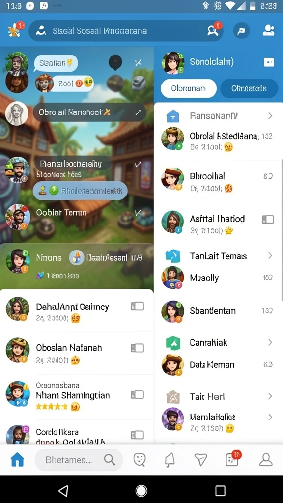 Tampilan awal aplikasi yang menarik dan user-friendly.