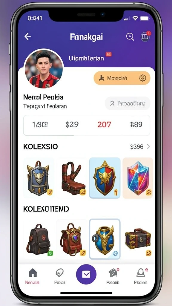 Tampilan menu utama yang menarik dan mudah digunakan.
