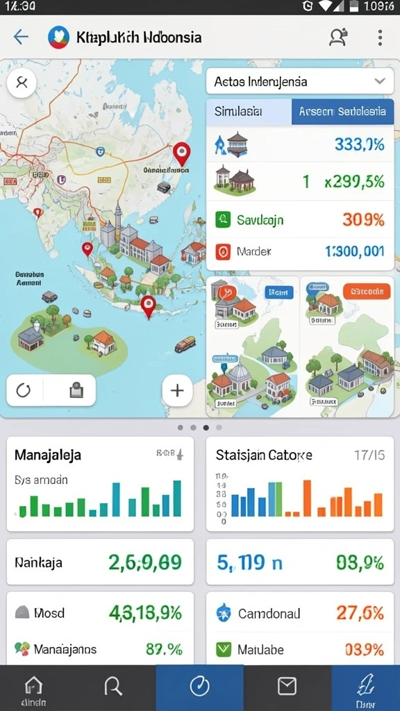 Tampilan karakter yang beragam dan menarik.