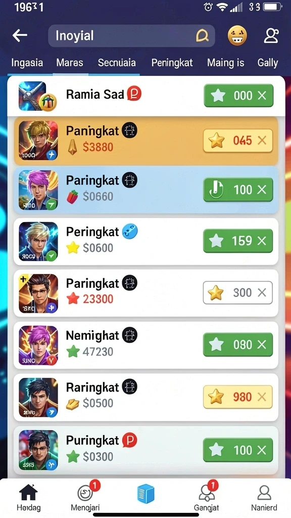 Beragam tema slot untuk dipilih sesuai selera.
