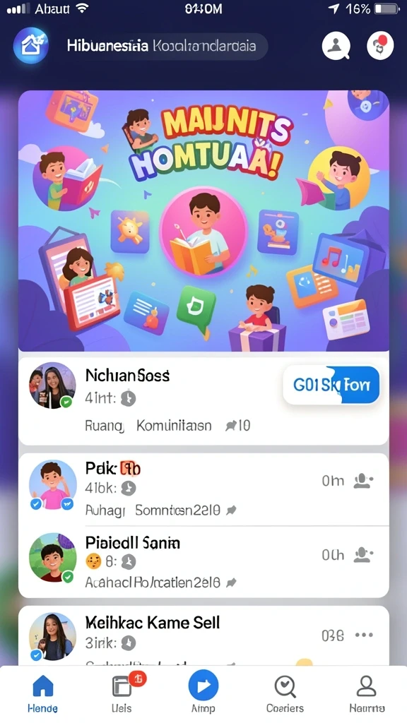 Beragam permainan seru dan menantang.