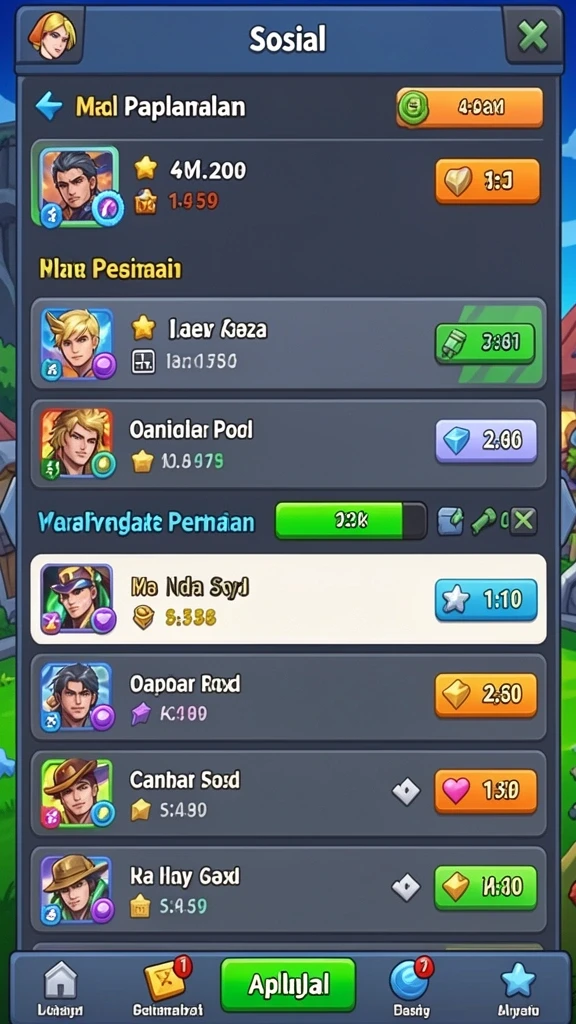 Level yang menantang dan beragam.