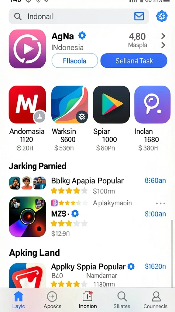Tampilan awal aplikasi yang menarik dan mudah dinavigasi.