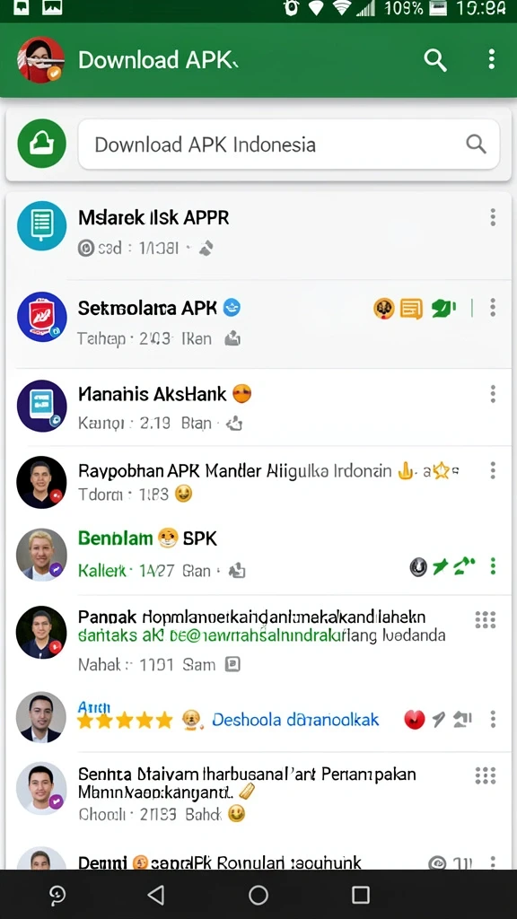 Menu tampilan dengan berbagai pilihan fitur menarik.