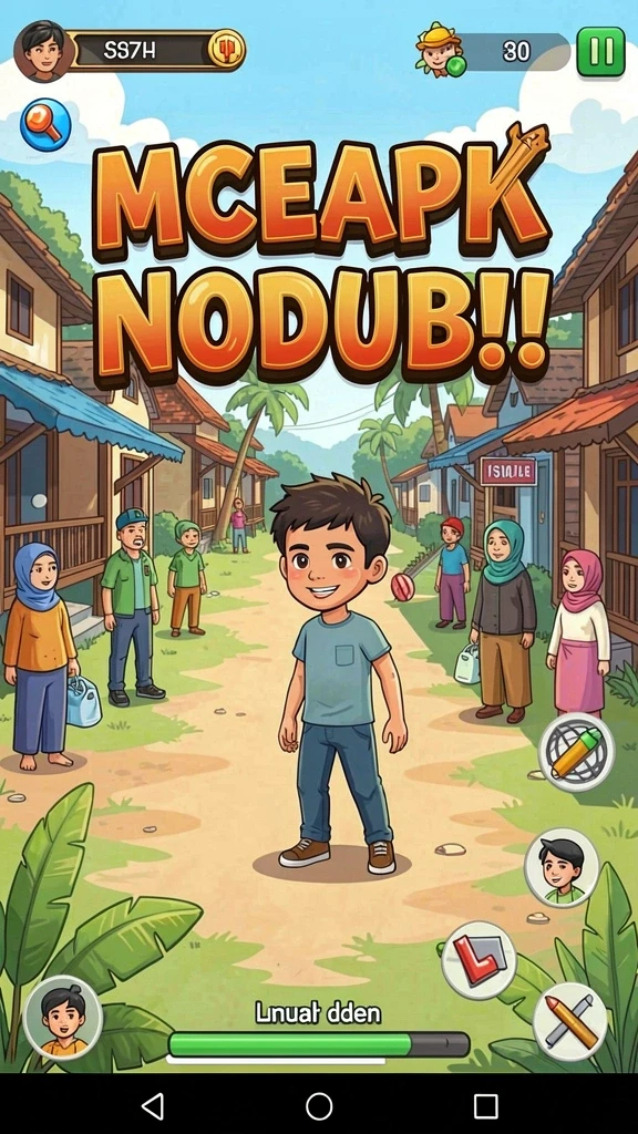 Screenshot menunjukkan karakter utama dalam aksi petualangan.